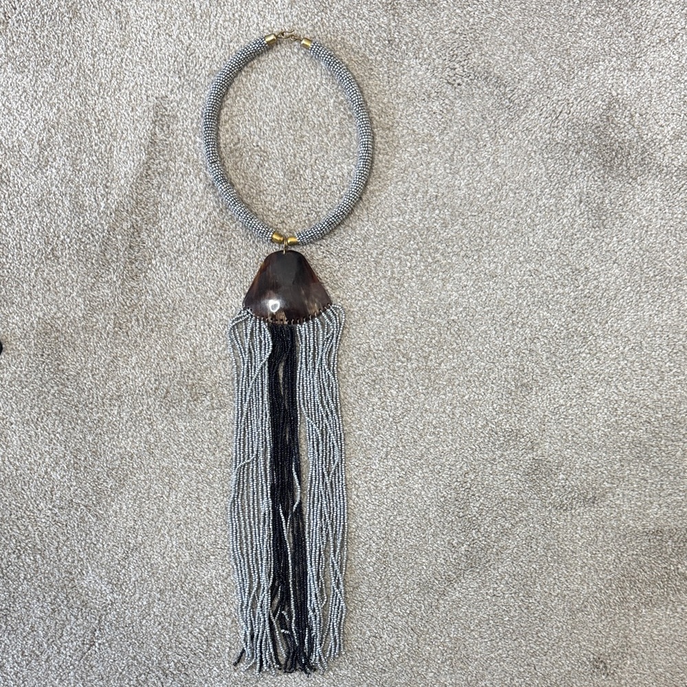 Beaded Fringe Necklace
